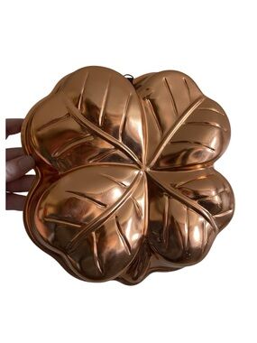 Vintage Four Leaf Clover Dessert Copper Mold